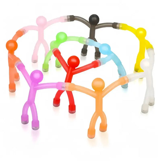 10-Pack Silicone Magnetic Fridge Magnets - Fun Sensory Fidget Toys for Stress Relief, Travel, and Gifting!