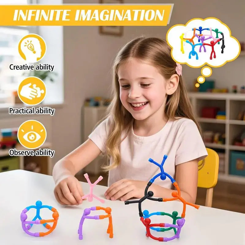 10-Pack Silicone Magnetic Fridge Magnets - Fun Sensory Fidget Toys for Stress Relief, Travel, and Gifting!