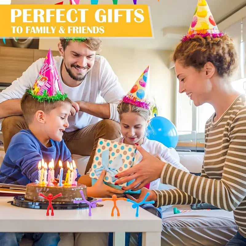 10-Pack Silicone Magnetic Fridge Magnets - Fun Sensory Fidget Toys for Stress Relief, Travel, and Gifting!