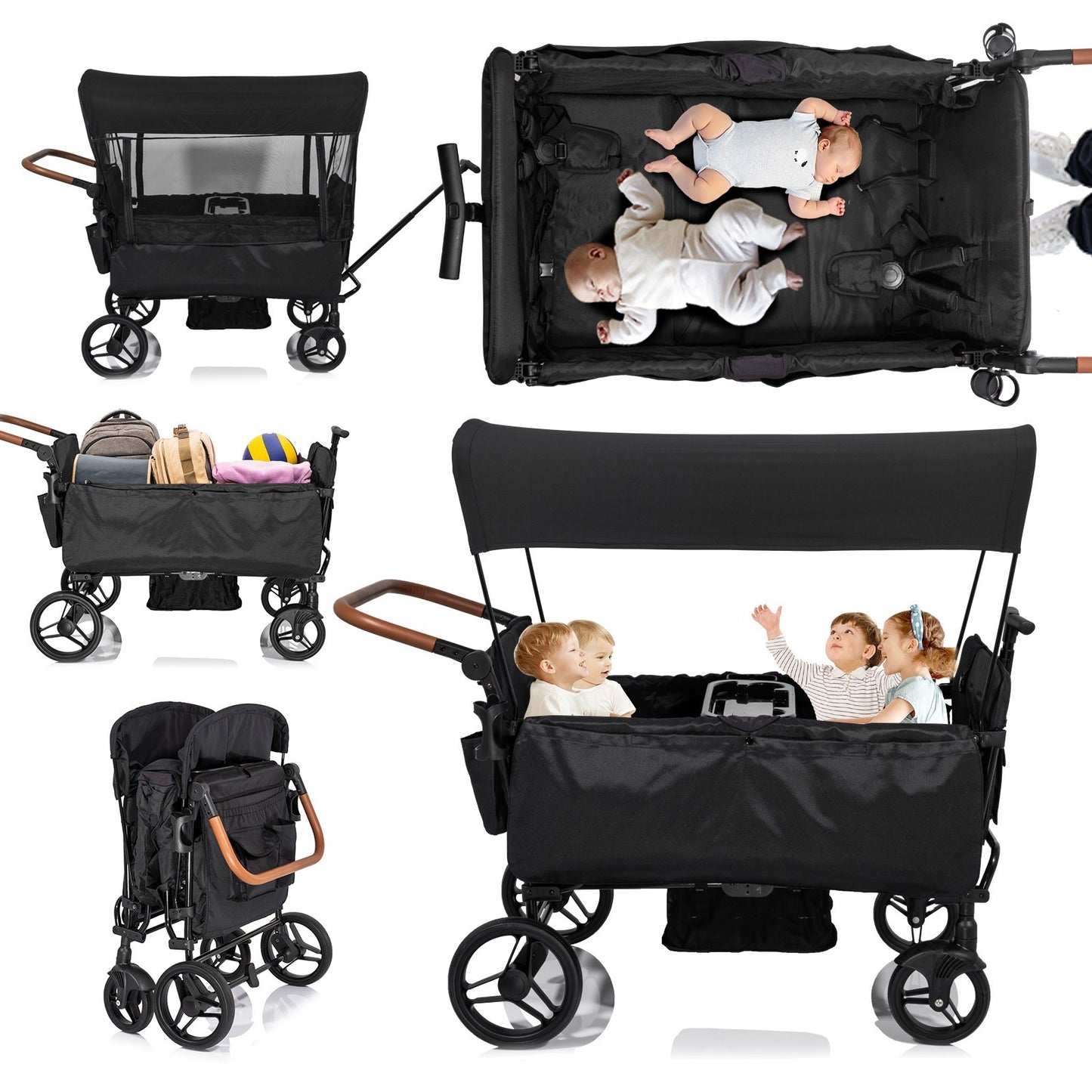 Versatile Lightweight Wagon Stroller for 4 Kids - Perfect for Family Adventures!