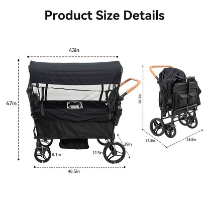 Versatile Lightweight Wagon Stroller for 4 Kids - Perfect for Family Adventures!